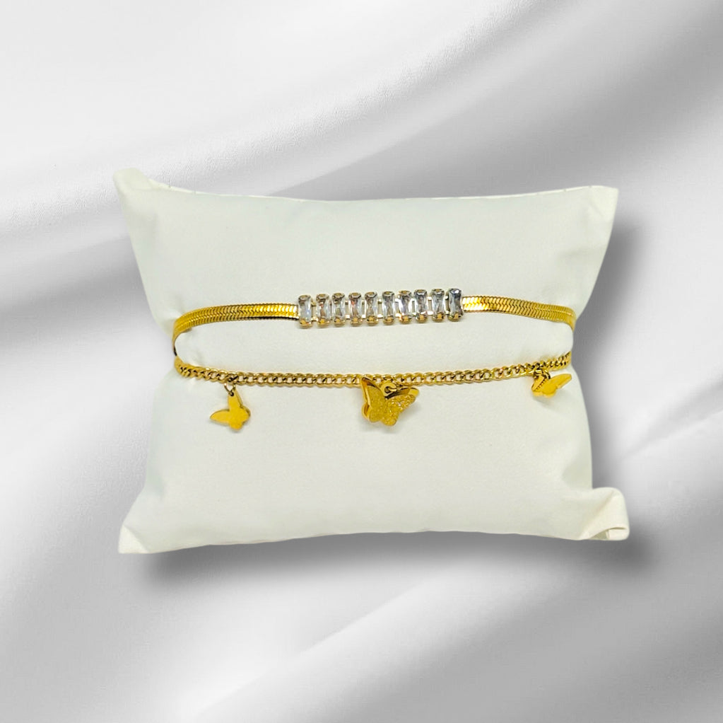 Bracelet double Butterflies